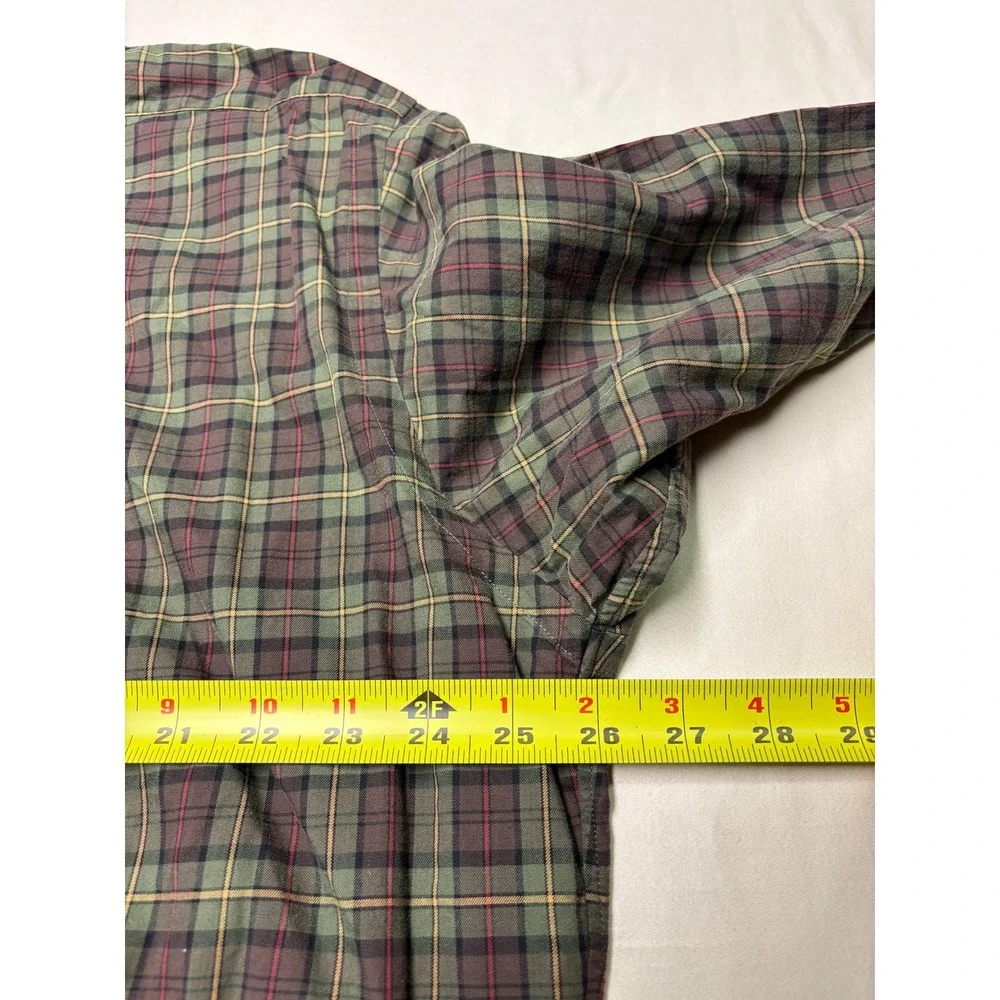 Polo Ralph Lauren Classic Fit Plaid Button Down Shirt Mens Large Green Maroon